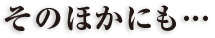 そのほかにも…